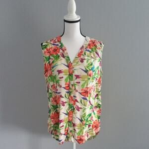 Great Northwest Indigo Floral Shirt Size Large